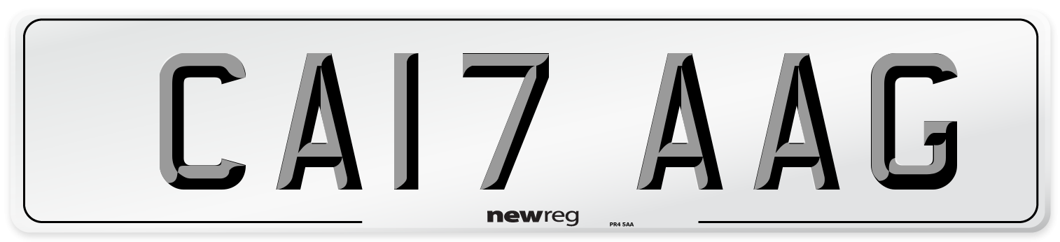 CA17 AAG Number Plate from New Reg